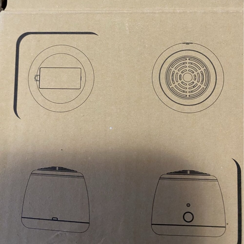 Rechargeable Mini Air Purifier‎ White Compact Design USB Charging Port - Picture 4 of 6